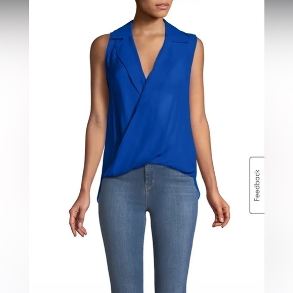 L’agence Freja Silk Blouse XS blue - Picture 4 of 9